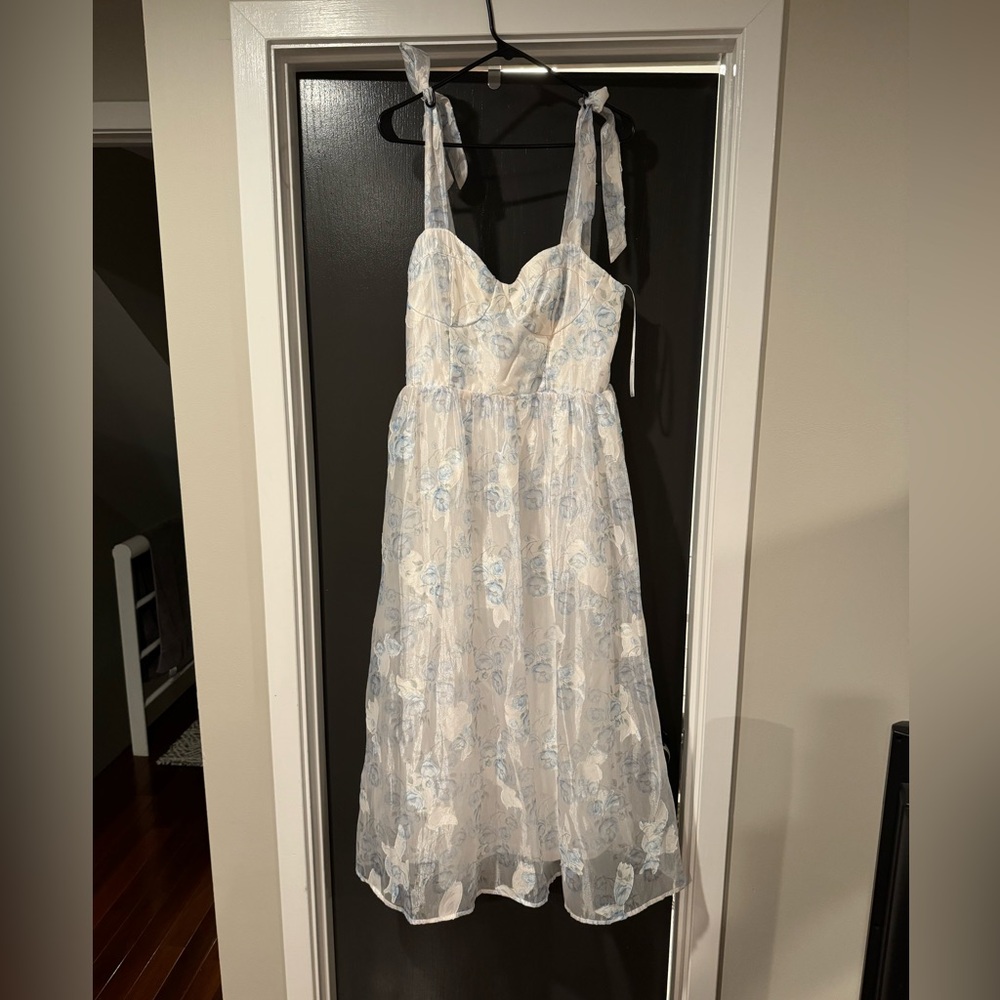 Lulu's White Sequin Embellished Maxi Dress